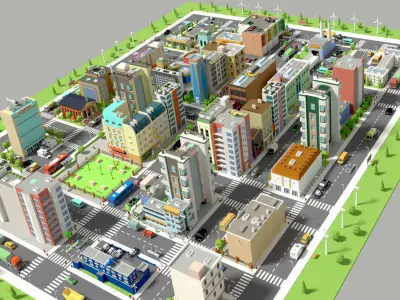 SimplePoly City - Low Poly Assets Low-poly 3D model Low-poly 3D model