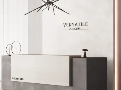 182 office furniture 02 reception desk 02 3D model