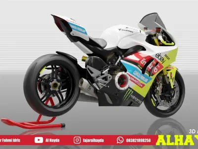 Panigale Superleggera V4 VR 46 Team Low-poly 3D model