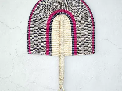 African Handwoven Fan 14 3D model
