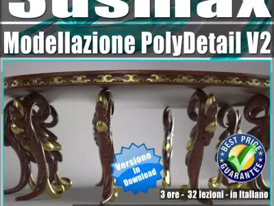 3ds max  Modellazione in PolyDetail Tutorial MP4 3D model