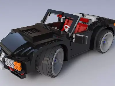 Lego car racing 3D model