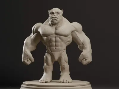 Bodybuilder Boss Dog  3D print model