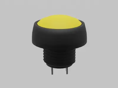 12mm Push Button Low-poly 3D model