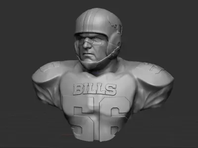 Vintage Buffalo Bills Throwback Bust 3D print model