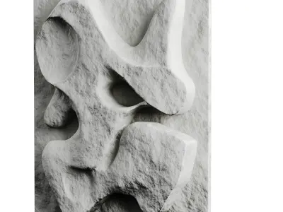 Bas-relief abstraction Low-poly 3D model