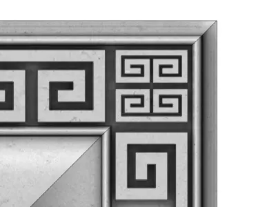Greek key ceiling medallion and tile  3D print model