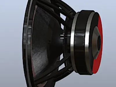 Q Power 12in 3000W Super Deluxe Subwoofer - High Poly Free 3D model