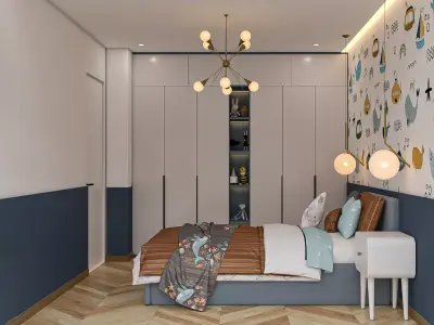 MODERN KIDS ROOM 3D MODEL Free 3D model