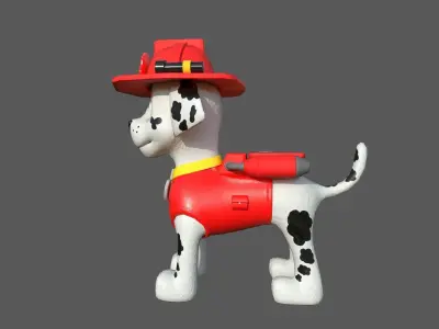 Marshall paw patrol dog Low-poly 3D model