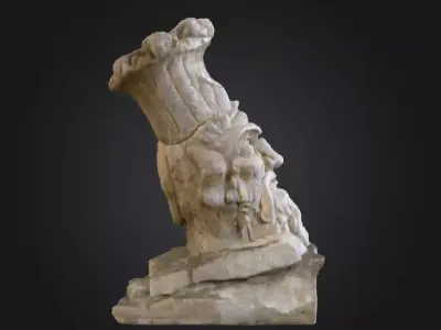 Stone Sentinel Low-poly 3D model