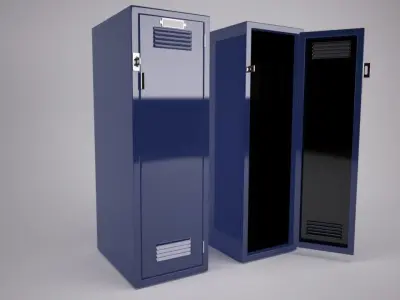 School Style Locker 3D model