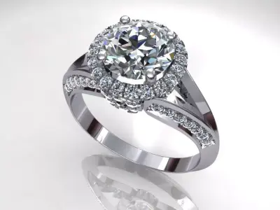 Great Wedding Diamond Ring 3D print model