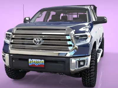 TOYOTA TUNDRA CISTERNA 2015  Low-poly 3D model