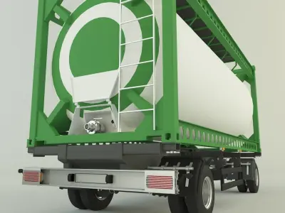 container trailer 585 3D model