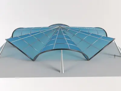 Architectural Pavilion Structure 6 sides 3D model