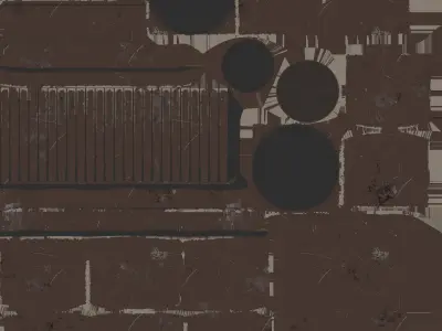 Baluster wooden pole 3D model