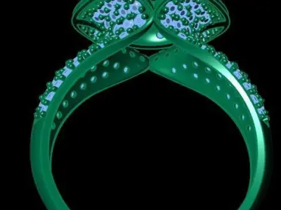 women ring 6 3D print model