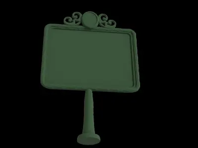 Cartel Buenos Aires Free low-poly 3D model