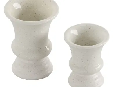 Speckled Goblet Vase Set 2 3D model