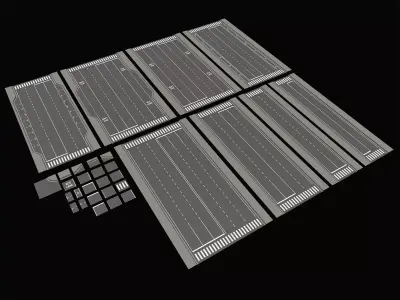 City Streets Construction Kit V2 Low-poly 3D model