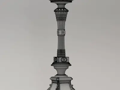 Carved Candle Holder 3D model