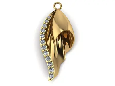 sea shell gold necklace - snail gold necklace  3D print model