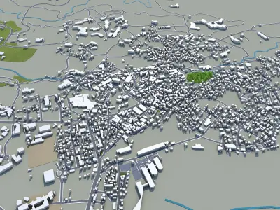 Kusatsu Gunma Japan 15km Free low-poly 3D model