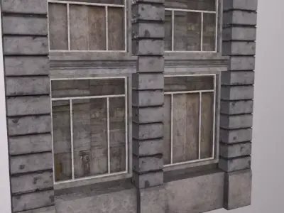 Wall Classic Museum Kit Low-poly 3D model