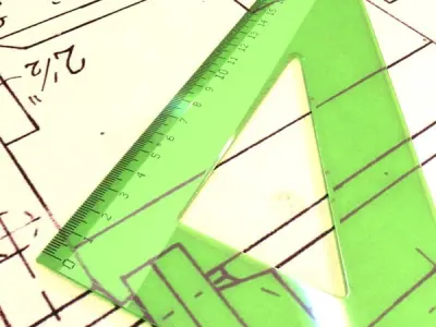 Angle Bevel Ruler 02 3D model