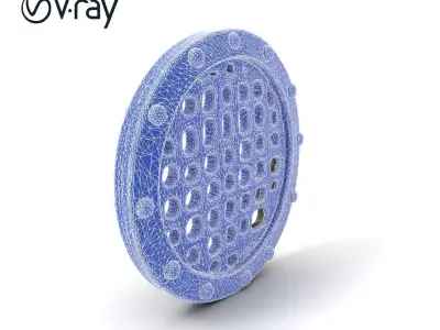 Industrial Drain Manhole Lattice Model Pack Low-poly 3D model