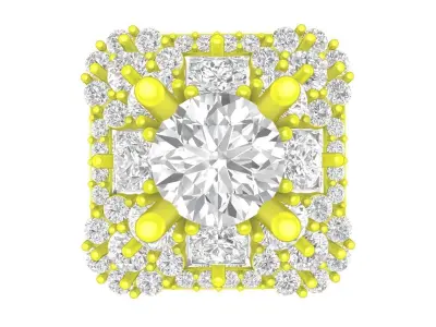 7664 luxury diamond hongkong women fashion ring 3D print model