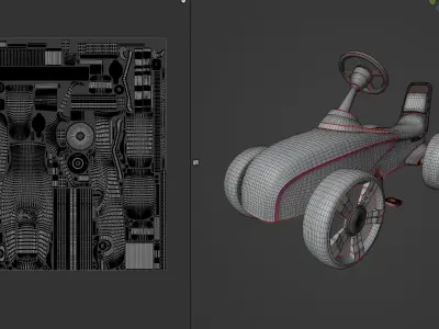 Kids Sport Car - Pedal 3D model