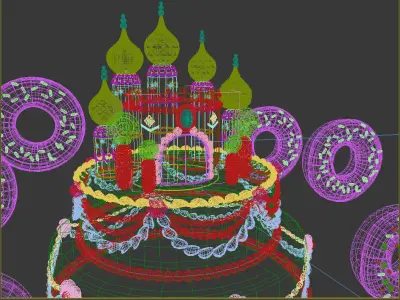 carstle cake 3D model