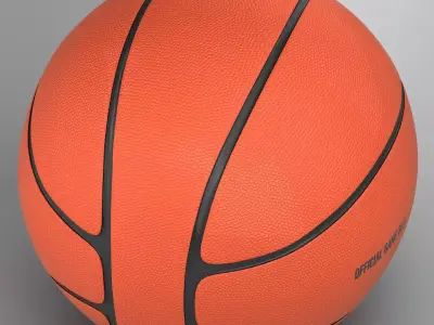 Basketball ball 4L orange Low-poly 3D model