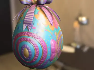 Decorative Easter Egg Low-poly 3D model