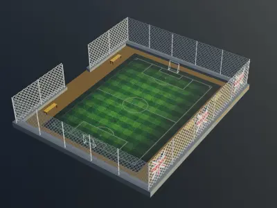 Soccer Stadium - England Low-poly 3D model