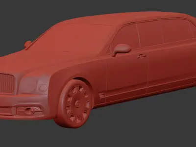 Carat Bentley Mulsanne 2018 Grand Limousine 3D model