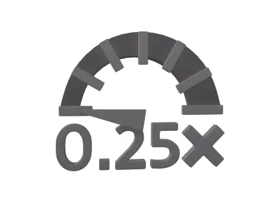 Speed 0 point 25 Symbol v1 002 Low-poly 3D model