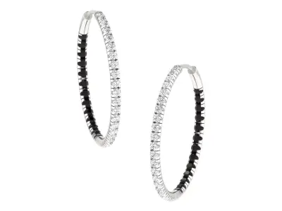 Light Weight White Gold Diamond Earring  -BU-500 3D print model