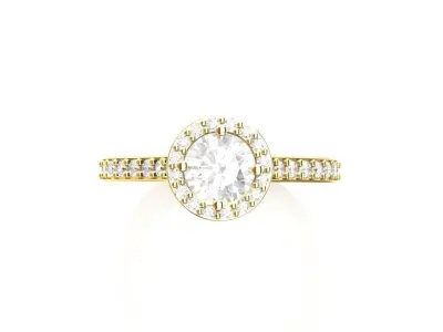 Solitaire Engagement Ring 3D print model