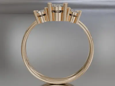 Diamond ring 3D model 3D model