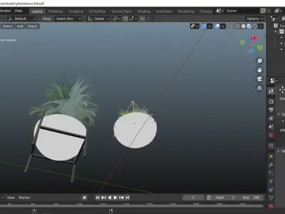 Two decor interior plants set 3D model
