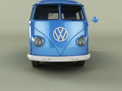 Volkswagen Type 2 Double Cab Pickup  T1 3D model