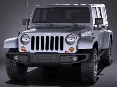 Jeep Wrangler Rubicon 2017 VRAY 3D model