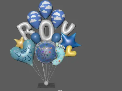 BABY BOY BALLOON 3D model