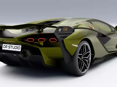 Lamborghini Sian Low-poly 3D model
