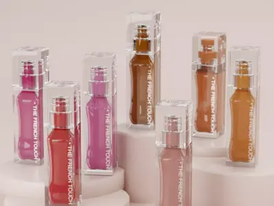 Cosmetic Lip Essentials Set Collection 3D model