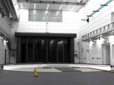 Interior wind test garage 3D model
