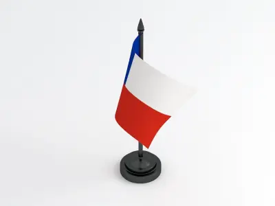Table Flag Chile 3D model